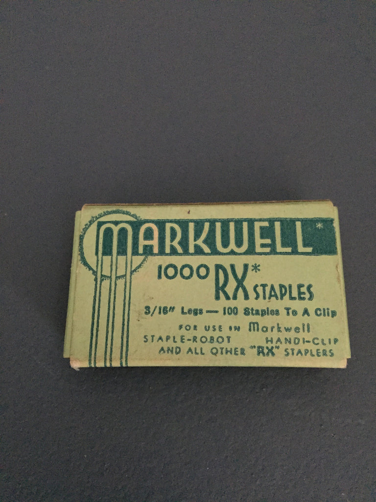 Vintage Markwell Staples -Green Box
